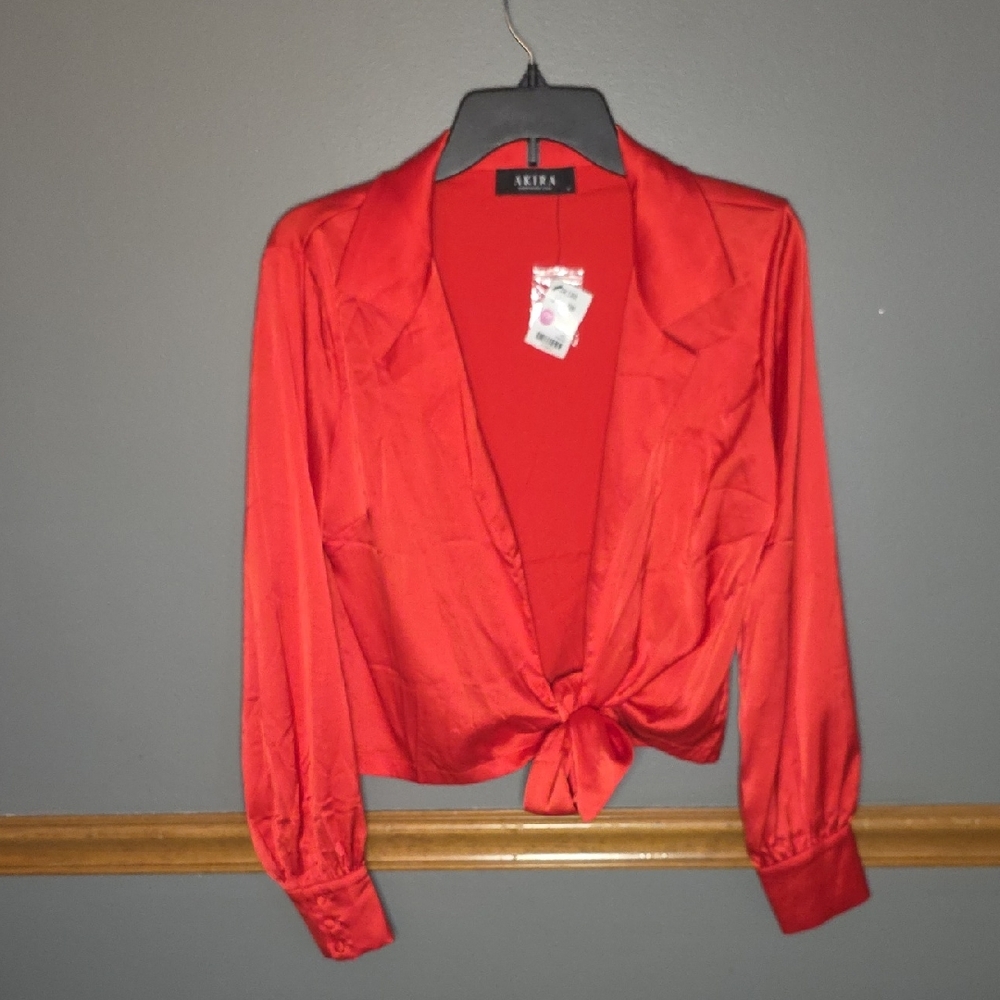 AKIRA Vibrant Red Blouse